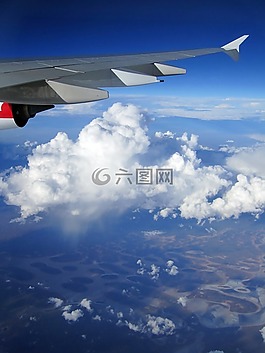 飛機(jī),翼,云