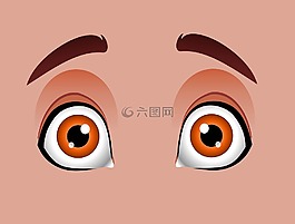 眼睛,卡通,臉