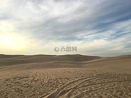 沙丘,天空,地平線