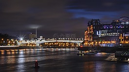 莫斯科,夜,河