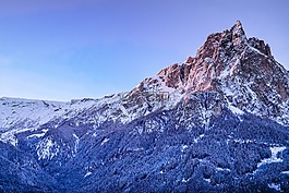 山,冬天,雪