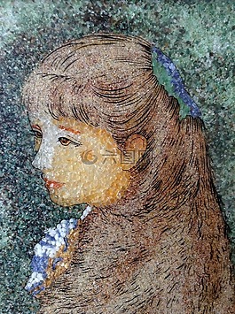 女孩,繪畫,肖像