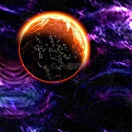 行星,銀河,橙色
