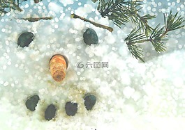 雪人,冬天的雪,雪花