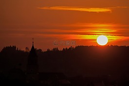 日出,太陽,morgenrot