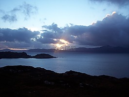海景,自然,湖