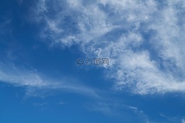 云,藍色,白