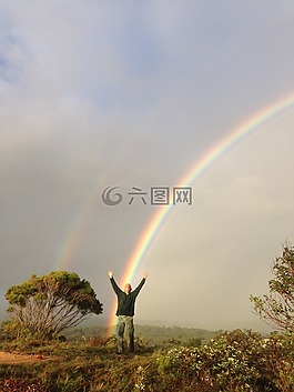 彩虹,庆祝,欢乐