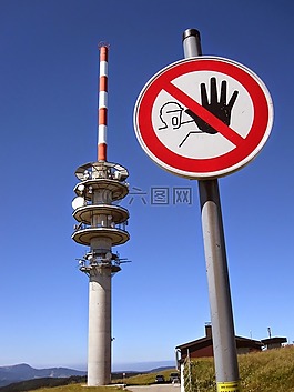 鐵塔,禁止,危險