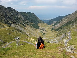 女孩,女子,山