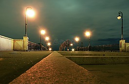 莫斯科,橋的手,夜