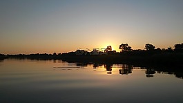 日落,黎明,水域