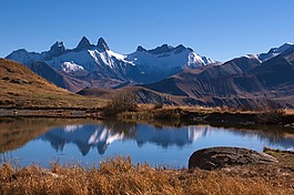 山,高原,草