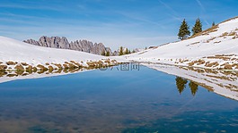bergsee,藍藍的天空,山景觀