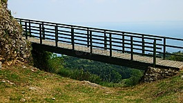 橋,徒步旅行,景觀