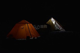 帳篷,夜景,露營