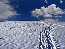 雪跟蹤,痕跡,雪