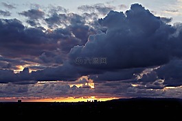 風暴,云,天空