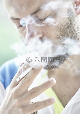 男性,模型,香煙