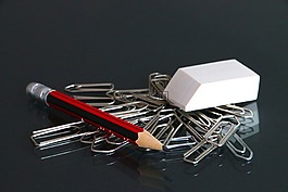 辦公用具,回形針,橡皮擦