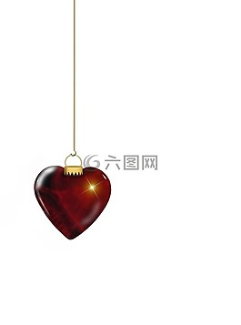 心臟,圣誕樹裝飾,圣誕飾品