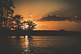 日落,陽光,日出