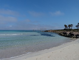 藍色,海灘,海