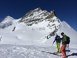 山,景觀,冬季