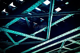 鐵,橋,金屬