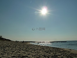 陽光,海,海灘