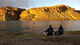 亞利桑那州,峽谷湖,夫婦