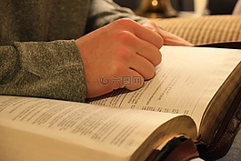 人,書,手