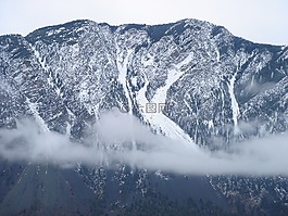 雪山,冬天,色秋加拿大卑詩省