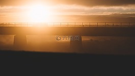 結(jié)構(gòu),橋,日落