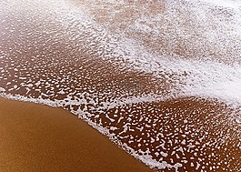 海灘,波,沙