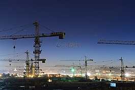 工程,機械厚度,城市星光