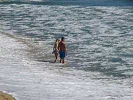 海,沙,波