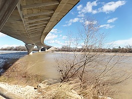 橋,藍(lán)色,水