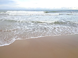 海灘,夏季,溶膠