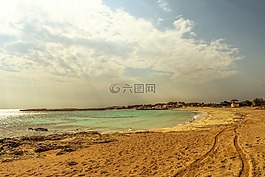 海灘,海,天空