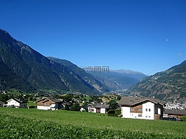 高山,瑞士,夏季