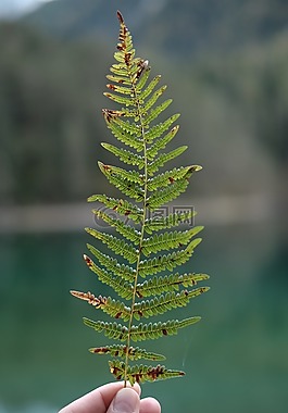 手,葉,蕨類植物