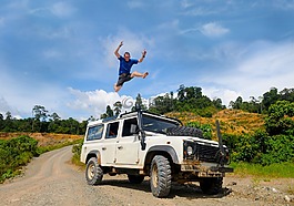車,樂趣,跳