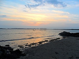 日落,景觀,自然