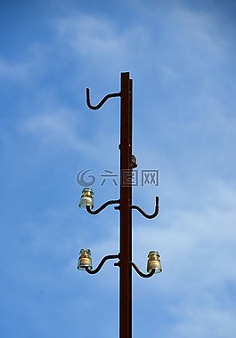 當前,桅桿,天空