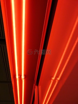 照明,霓虹燈,紅色