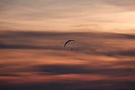 云,天空,日落
