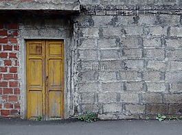 墙,门,石工