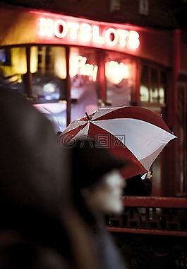 雨,傘,水