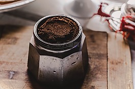 咖啡,粉,玻璃